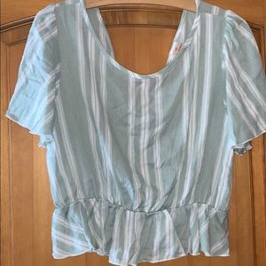 Ruffled blouse (slightly cropped)